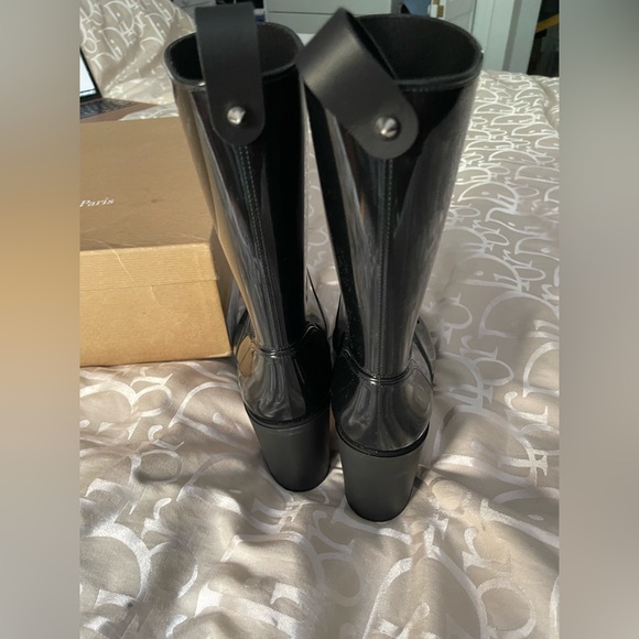 Christian Louboutin Black Heels 70 Rainboots size 37 - Picture 4 of 5